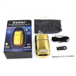 Kit Maquina De Corte Kemei K32s Gold + Patillera  i32s + Shaver Afeitadora TX1