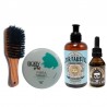 Kit Barba Shampoo Barba Sir Fausto + Aceite El gran Bastardo + Pasta Roby + Cepillo