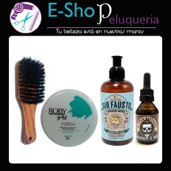 Kit Barba Shampoo Barba Sir Fausto + Aceite El gran Bastardo + Pasta Roby + Cepillo
