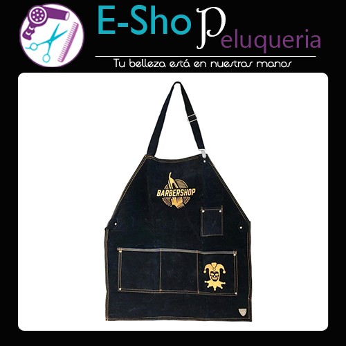 Delantal Barbero Barber Peluqueria Barberia Gamuza Bolsillos