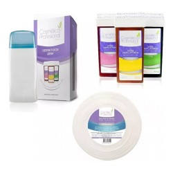 Depiladora Roll On + Kit Bandas X50 + 24 Cera Descartable