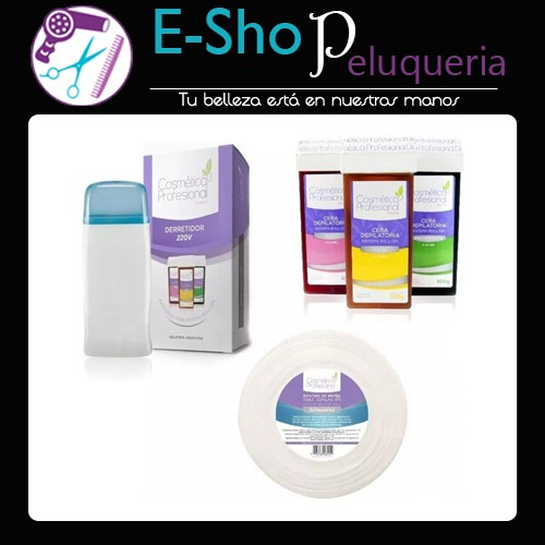 Depiladora Roll On + Kit Bandas X50 + Kit 24 Ceras Descartable