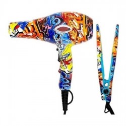 Set Secador + Plancha de Pelo Profesional Teknikpro Graffiti