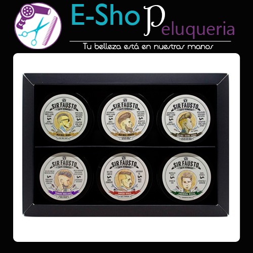 Sir Fausto Kit X6 Ceras Pomadas Para Pelo Brillo 100ml