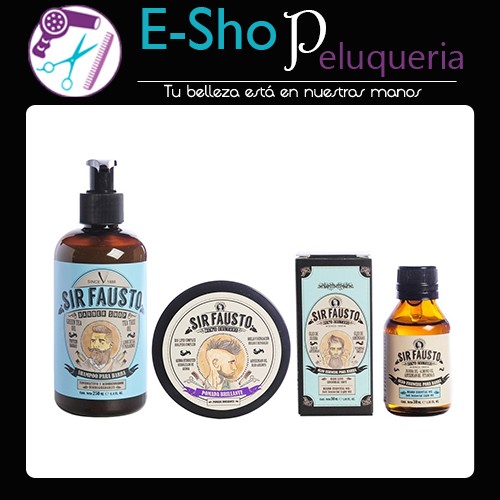 Sir Fausto Kit Shampoo Barba + Cera Capilar + Oleo Barba