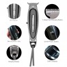 Maquina de Corte Patillera Trimmer Profesional Kemei Cuero Negro KM-1945