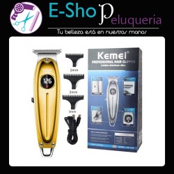 Maquina de Corte Patillera Trimmer Kemei KM-1948 Dorada Con Display