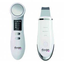 Masajeador Limpiador Ionico Facial Anti Age Duga D350 + Espatula Limpiadora Ultrasonica