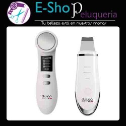 Kit Masajeador Limpiador Ionico Facial Anti Age Duga D350 + Espatula Limpiadora Ultrasonica