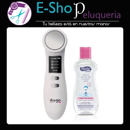 Kit Masajeador Limpiador Ionico Facial Anti Age Duga D350 + Agua Micelar