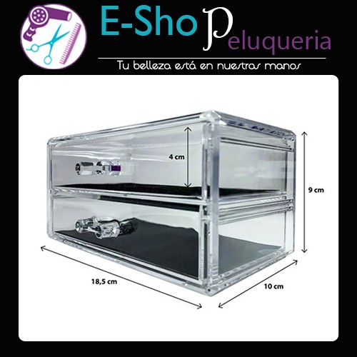 Organizador 2 Cajones Maquillaje Make Up Jessamy Acrilico 01507