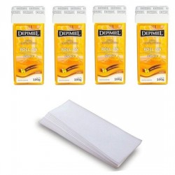 Kit Cera Depilatoria Roll On X4u Clasica Depimiel + 100 Bandas
