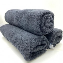 Kit 3 Toallas de Algodon Para Peluqueria 74x46cm Barberia Negra