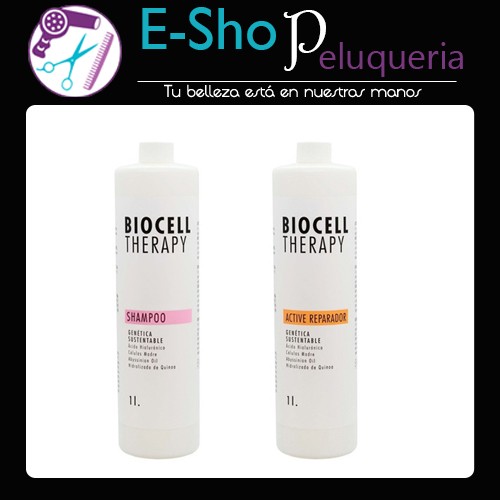 Shampoo + Active Reparador Biocell Therapy Exiline Kit X 1lt