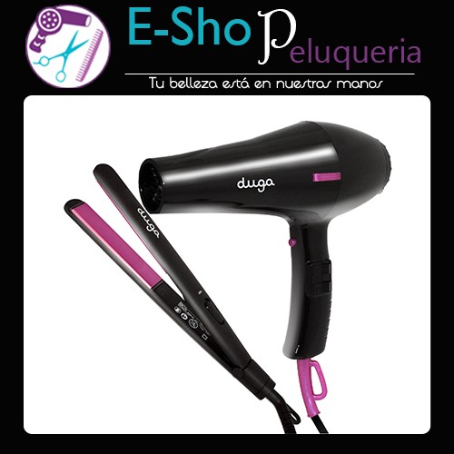 Kit Secador 2000w + Planchita de Pelo Duga D5000