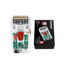 Afeitadora Doble Foil Recargable Kemei Shaver Cristal Ng987