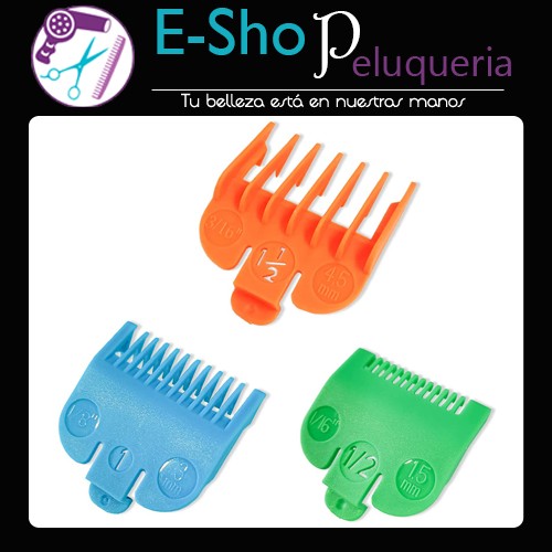 Set Alzas Peines Barbería Fade 0,5 (1,5 Mm) 1 (3mm) y 1,5 (4,5mm)