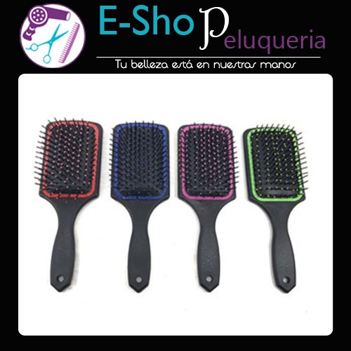 Kit x 4 Cepillos Rectangular Desenredante Grande Profesional