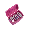 Maletin Porta Esmaltes Manicuria 34 Esmaltes + Acetonero Dompel
