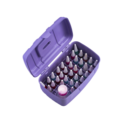 Maletin Porta Esmaltes Manicuria 34 Esmaltes + Acetonero Dompel