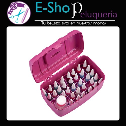 Maletin Porta Esmaltes Manicuria 34 Esmaltes + Acetonero Dompel