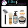 Kit Barbero Sir Fausto: Crema para Barbear + Brocha + Afeitadora + After Shave + Hojas