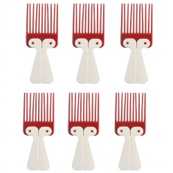Eurostil Peine Ahuecador Doble Pua Plegable Para Rulos Kit x 6 Unidades