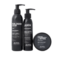 Kit Realzador + Crema Hidratante + Jabon Post Tatuaje Tattoo Sir Fausto