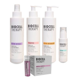 Shampoo + Acondicionador + Serum + Bifase + Ampollas Kit Biocell Therapy