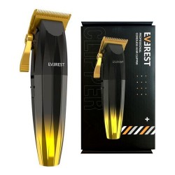Maquina Cortadora De Pelo Everest Negra Y Dorada Profesional
