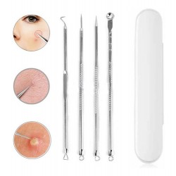 Set De 4 Removedor Extractor De Puntos Negros Comedones Acne