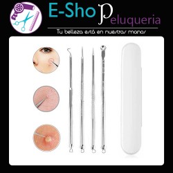 Kit De 4 Removedor Extractor De Puntos Negros Comedones Acne