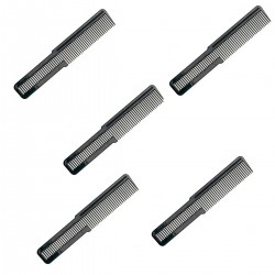 Kit Peine De Corte Profesional Barberia De Carbono x5