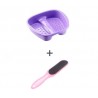 Kit Batea Plastica Bacha De Podologia Pedicuria Para Pies Dompel + Escofina