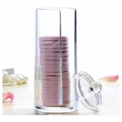 Vaso Acrílico Portademaquillantes Con Tapa Algodonero Jessamy