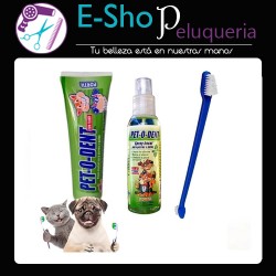 Pasta Dental + Spray Antisarro + Cepillo Perros Pet O Dent