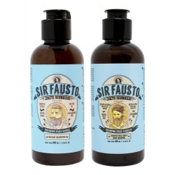 Sir Fausto Men's Kit Shampoo Para Barba + Cabello Travel Viaje