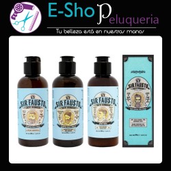 Sir Fausto Men's Kit Shampoo Para Barba + Cabello + After Shave + Oleo Travel Viaje