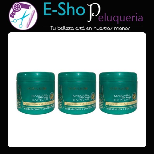 Kit x 3 Volbucle Mascara Capilar Queratina y Panthenol Multi Vitaminas x 200grs
