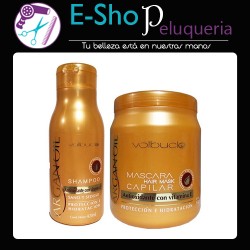 Shampoo + Mascara Capilar Volbucle Argan Oil Antioxidante Vitamina E