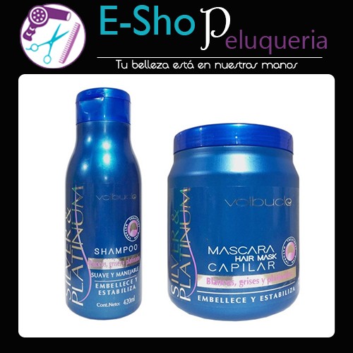 Kit Shampoo + Mascara Capilar Volbucle Silver & Platinum