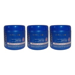Kit x 3 Mascara Capilar Volbucle Silver & Platinum x 200grs