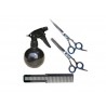 Kit Tijera De Corte + Pulir + Rociador + Peine Barber Barberia
