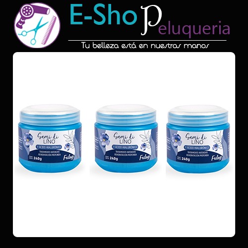 Baño De Crema Semi Di Lino Y Acido Hialuronico Frilayp x 240g Kit x 3u