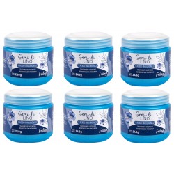 Baño De Crema Semi Di Lino Y Acido Hialuronico Frilayp x 240g Kit x 6