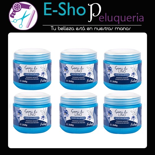 Baño De Crema Semi Di Lino Y Acido Hialuronico Frilayp x 240g Kit x 6