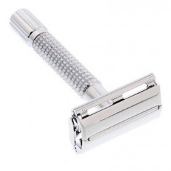 Kit Afeitadora Clasica Profesional Metal Barber Barba Makao + Hojas + Afeitar + Espuma