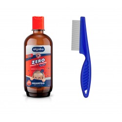 Kit Shampoo para Piojos y Liendres Zero Algabo x 500ml + Peine Fino
