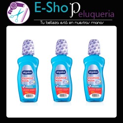 Enjuague Bucal Algabo Menthol 500 Ml Con Fluor Kit x 3u