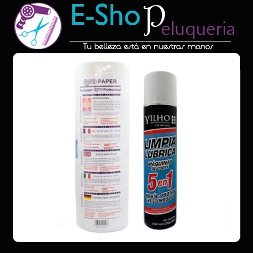 Kit Rollo De Papel De Cuello Barber + 5 En 1 Yilho Profesional